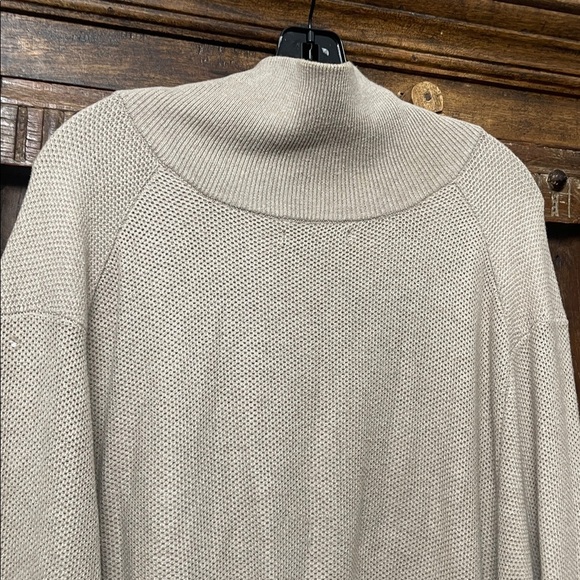Banana Republic Shawl Collar Pullover Sweater XXL Beige Tan Textured Knit - Picture 5 of 8